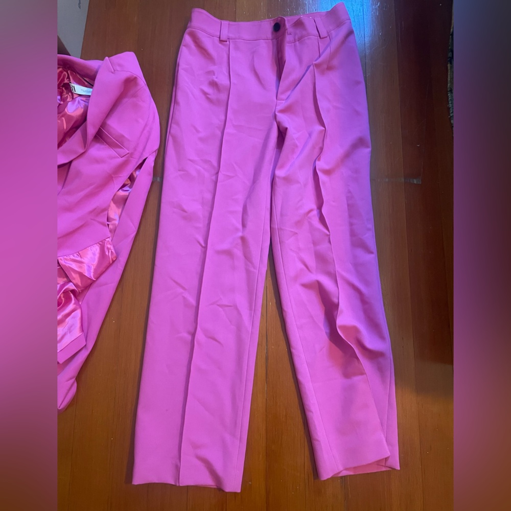 Zara pink trouser pants LARGE